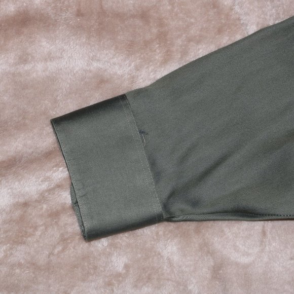 Geoffrey Beene Sateen Button Up Dress Shirt - Long Sleeve Wrinkle Free - Picture 7 of 13